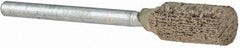 Norton - 1/4" Head Diam x 1/2" Thickness, W163, Cylinder End, Mounted Point - Fine Grade, 120 Grit, 59,990 RPM - Exact Tooling