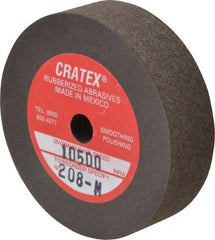 Cratex - 2" Diam x 1/4" Hole x 1/2" Thick, Surface Grinding Wheel - Silicon Carbide, Medium Grade, 10,500 Max RPM, Rubber Bond, No Recess - Exact Tooling