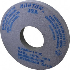 Norton - 14" Diam x 5" Hole x 1-1/2" Thick, I Hardness, 46 Grit Surface Grinding Wheel - Aluminum Oxide, Type 1, Coarse Grade, 1,800 Max RPM, Vitrified Bond, No Recess - Exact Tooling