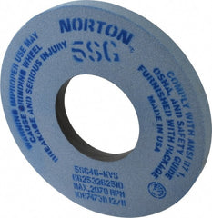 Norton - 12" Diam x 5" Hole x 1" Thick, K Hardness, 46 Grit Surface Grinding Wheel - Ceramic, Type 1, Coarse Grade, 2,070 Max RPM, Vitrified Bond, No Recess - Exact Tooling