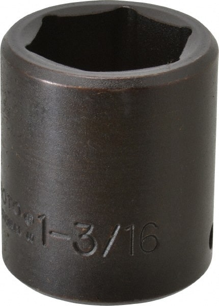 Proto - 1/2" Drive 1-3/16" Standard Impact Socket - 6 Points, 2" OAL - Exact Tooling