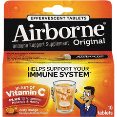 Airborne - Orange Flavor Immune Support Tablets - Vitamins/Supplements - Exact Tooling