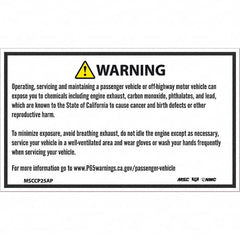 NMC - Safety & Facility Labels Message Type: Hazardous Materials Header: WARNING - Exact Tooling