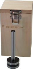 Suburban Tool - 1/2 Inch Cylinder Diameter, 1-7/16 Inch Base Diameter, 4-1/4 Inch High, Magnetic Base, Steel Cylinder Square - 0.0001 Inch Accuracy, Includes Wooden Storage Case - Exact Tooling