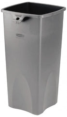 Rubbermaid - 23 Gal Gray Square Trash Can - Polyethylene, 30.9" High x 16-1/2" Long x 15-1/2" Wide - Exact Tooling