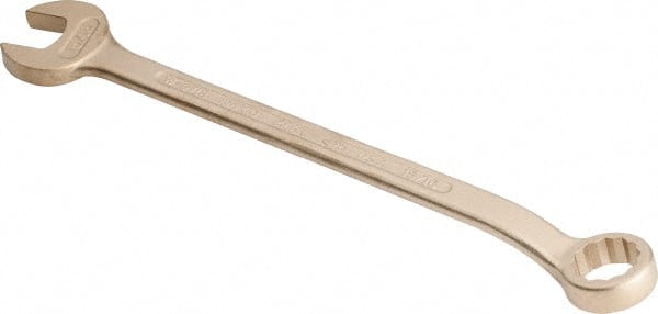 Ampco - 15/16" 12 Point Offset Combination Wrench - 15° Offset Angle, 13-1/4" OAL, Aluminum Bronze, Plain Finish - Exact Tooling