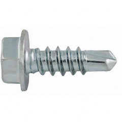 DeWALT Anchors & Fasteners - #8-18, Hex Washer Head, Hex Drive, 3/4" Length Under Head, #2 Point, Self Drilling Screw - Exact Tooling