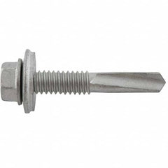 DeWALT Anchors & Fasteners - #12-24, Hex Washer Head, Hex Drive, 1-1/2" Length Under Head, #5 Point, Self Drilling Screw - Exact Tooling