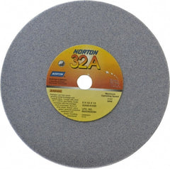 Norton - 6" Diam x 1/2" Hole x 1/2" Thick, K Hardness, 60 Grit Surface Grinding Wheel - Aluminum Oxide, Type 1, Medium Grade, 4,140 Max RPM, Vitrified Bond, No Recess - Exact Tooling