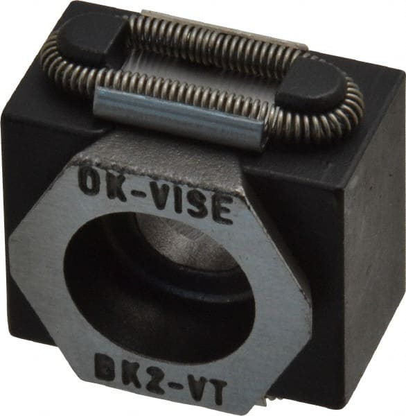 Mitee-Bite - 5,500 Lb Holding Force Single Vise Wedge Clamp - 1.06" Wide x 0.83" Deep x 0.59" High Base, 48 to 52 HRC, 1.06 to 1.22" Jaw Spread, 30 Lb/Ft Torque, 5/16-18 Screw Thread - Exact Tooling