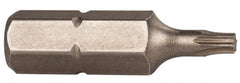 Wiha - 1/4" Drive T8 Torx Screwdriver Bit - 1" OAL, Power Bit - Exact Tooling