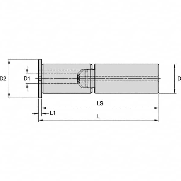 Kennametal - 32mm Bore Diam, 40mm Shank Diam, Boring Bar Sleeve - 164mm OAL, 128mm Bore Depth - Exact Tooling