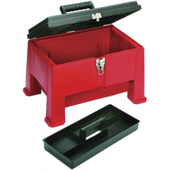 Ability One - 1 Drawer 1 Tray Step Stool Tool Box - Exact Tooling