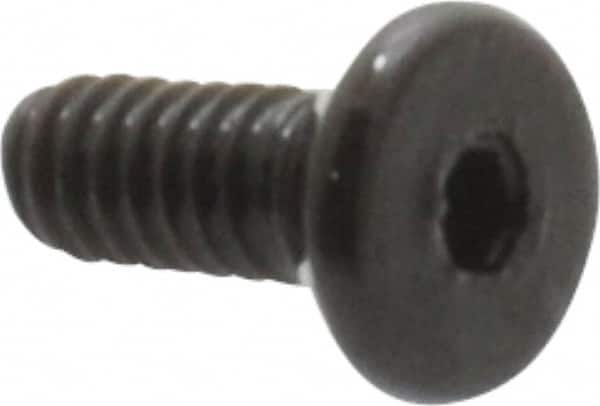 Value Collection - #0-80 UNF Hex Socket Drive, Flat Screw - Alloy Steel, Black Oxide Finish, Fully Threaded, 3/16" OAL - Exact Tooling
