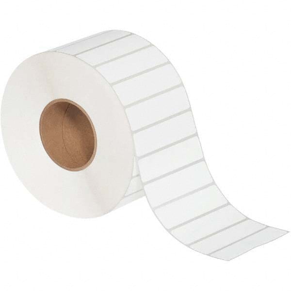 Value Collection - Pack of 4 Rolls, 5,560 Labels per Roll, 4" x 1" White Matte Coated Facestock Thermal Labels - Exact Tooling