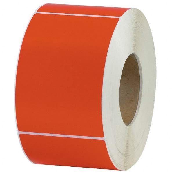 Value Collection - Pack of 4 Rolls, 1,000 Labels per Roll, 4" x 6" Red Topcoated Facestock Thermal Labels - Exact Tooling