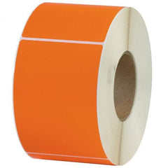 Value Collection - Pack of 4 Rolls, 1,000 Labels per Roll, 4" x 6" Orange Topcoated Facestock Thermal Labels - Exact Tooling