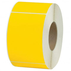 Value Collection - Pack of 4 Rolls, 1,000 Labels per Roll, 4" x 6" Yellow Topcoated Facestock Thermal Labels - Exact Tooling