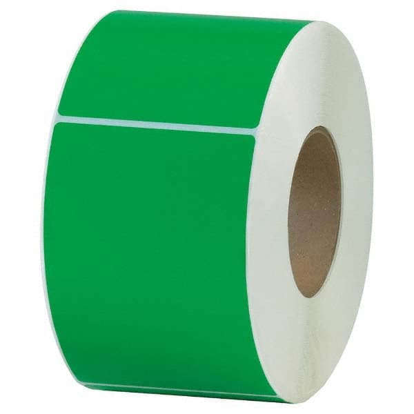 Value Collection - Pack of 4 Rolls, 1,000 Labels per Roll, 4" x 6" Dark Green Topcoated Facestock Thermal Labels - Exact Tooling