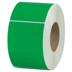 Value Collection - Pack of 4 Rolls, 1,000 Labels per Roll, 4" x 6" Dark Green Topcoated Facestock Thermal Labels - Exact Tooling