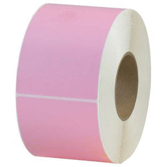 Value Collection - Pack of 4 Rolls, 1,000 Labels per Roll, 4" x 6" Pink Topcoated Facestock Thermal Labels - Exact Tooling