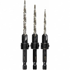 Milwaukee Tool - Countersink Sets Countersink Type: Single Flute Minimum Head Diameter (Inch): 1/8 - Exact Tooling