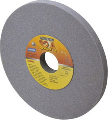 Norton - 7" Diam x 1-1/4" Hole x 1/2" Thick, L Hardness, 60 Grit Surface Grinding Wheel - Aluminum Oxide, Type 1, Medium Grade, 3,600 Max RPM, Vitrified Bond, No Recess - Exact Tooling