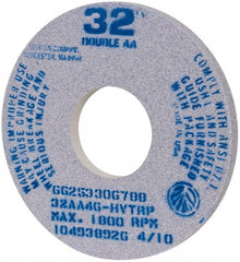 Norton - 14" Diam x 5" Hole x 1" Thick, H Hardness, 46 Grit Surface Grinding Wheel - Aluminum Oxide, Type 1, Coarse Grade, 1,800 Max RPM, Vitrified Bond - Exact Tooling