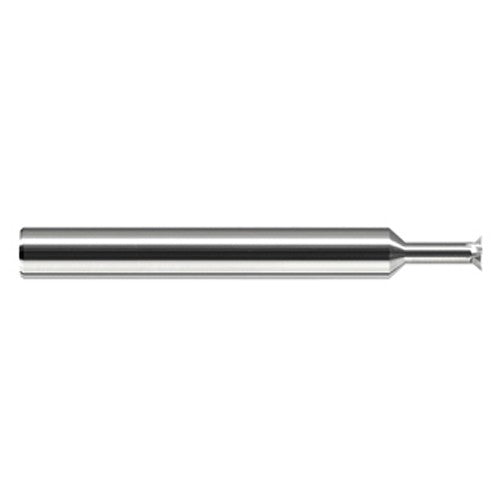 Chamfer Cutters - 0.5000″ (1/2″) Head Diameter × 0.0880″ LOC × 0.5000″ (1/2″) Neck Length × 45° per side Carbide Back Chamfer Cutter, 6 Flutes - Exact Tooling