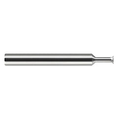Chamfer Cutters - 0.2500″ (1/4″) Head Diameter × 0.0440″ LOC × 0.4370″ (7/16″) Neck Length × 45° per side Carbide Back Chamfer Cutter, 5 Flutes