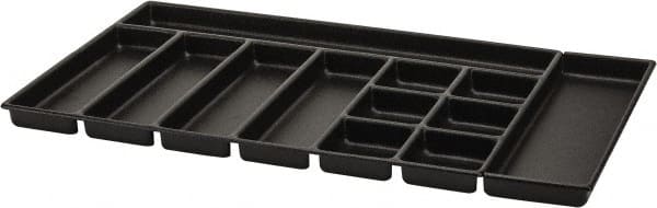 Kennedy - Tool Box Durable ABS Plastic Organizer - 30" Wide x 18-1/2" Deep x 2" High, Black, For 34" Cabinets - Exact Tooling