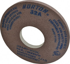 Norton - 14" Diam x 5" Hole x 1" Thick, K Hardness, 46 Grit Surface Grinding Wheel - Aluminum Oxide, Type 1, Coarse Grade, 1,800 Max RPM, Vitrified Bond, No Recess - Exact Tooling