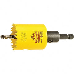 Starrett - 1-11/16" Diam, 2" Cutting Depth, Hole Saw - High Speed Steel Saw, Toothed Edge - Exact Tooling