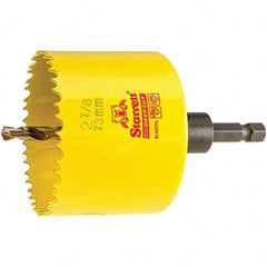 Starrett - 2-7/8" Diam, 2" Cutting Depth, Hole Saw - High Speed Steel Saw, Toothed Edge - Exact Tooling