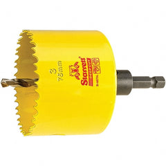 Starrett - 3" Diam, 2" Cutting Depth, Hole Saw - High Speed Steel Saw, Toothed Edge - Exact Tooling
