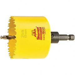 Starrett - 2-5/8" Diam, 2" Cutting Depth, Hole Saw - High Speed Steel Saw, Toothed Edge - Exact Tooling