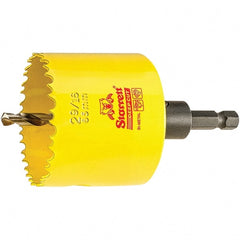 Starrett - 2-9/16" Diam, 2" Cutting Depth, Hole Saw - High Speed Steel Saw, Toothed Edge - Exact Tooling