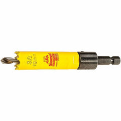 Starrett - 3/4" Diam, 2" Cutting Depth, Hole Saw - High Speed Steel Saw, Toothed Edge - Exact Tooling