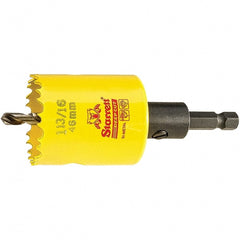 Starrett - 1-13/16" Diam, 2" Cutting Depth, Hole Saw - High Speed Steel Saw, Toothed Edge - Exact Tooling