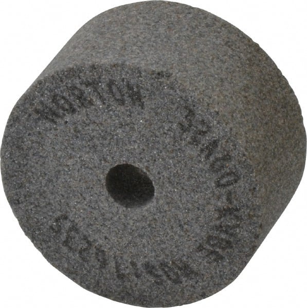Norton - 60 Grit Aluminum Oxide Type 5 Internal Grinding Wheel - 2" Diam x 3/8" Hole x 1" Thick, 16,235 Max RPM, Type 5 Medium Grade, K Hardness, Vitrified Bond, No Recess - Exact Tooling