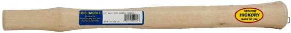 Made in USA - 18" Long Replacement Handle for Ball Pein, Machinist & Riveting Hammers - 1-3/16" Eye Length x 11/16" Eye Width, Hickory, Material Grade Type A - Exact Tooling