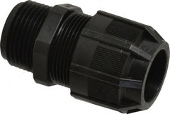 Thomas & Betts - 0.31 to 0.56" Cable Capacity, Liquidtight, Straight Strain Relief Cord Grip - 3/4 NPT Thread, 2-3/16" Long, Nylon - Exact Tooling