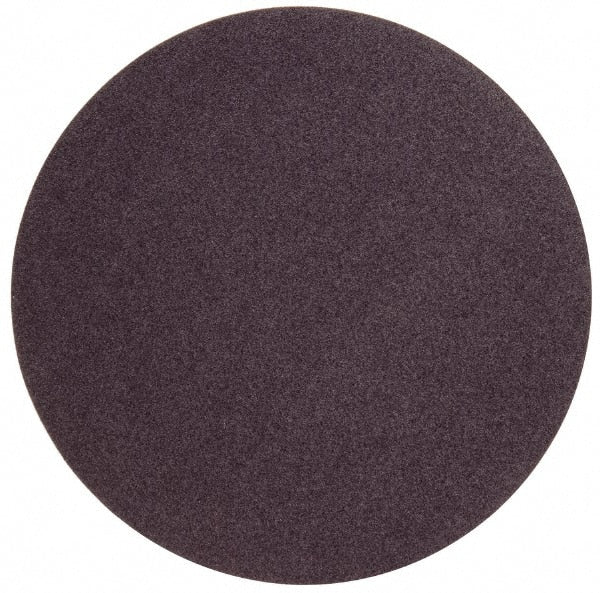 Norton - 24" Diam, 36 Grit Aluminum Oxide Adhesive PSA Disc - Very Coarse, Brown, X Weighted Cloth Backing, Flexible - Exact Tooling