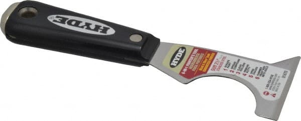Hyde Tools - 2-1/2" Wide Stainless Steel Taping Knife - Stiff, Nylon Handle, 7.3" OAL - Exact Tooling