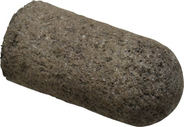 Norton - Type 18R, 1-1/2" Max Diam, 3" Head Thickness, 24 Grit Round Tip Plug - Aluminum Oxide, Very Coarse Grade, 3/8-24 Shank Thread - Exact Tooling