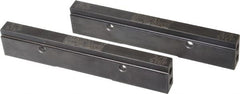 Snap Jaws - 8" Wide x 1.53" High x 0.73" Thick, Step Vise Jaw - Steel, Fixed Jaw, Compatible with 6" Vises - Exact Tooling