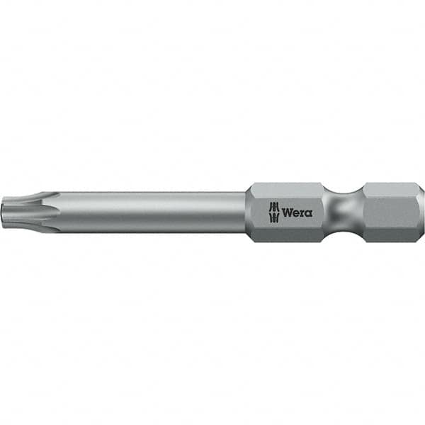 Wera - 6mm Drive IPR6 Tamperproof Torx Screwdriver Bit - 50mm OAL, Power Bit - Exact Tooling