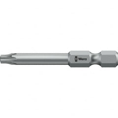 Wera - 6mm Drive IPR5 Tamperproof Torx Screwdriver Bit - 50mm OAL, Power Bit - Exact Tooling
