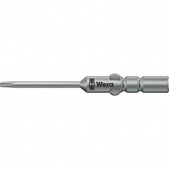 Wera - 4mm Drive IPR1 Tamperproof Torx Screwdriver Bit - 60mm OAL, Power Bit - Exact Tooling