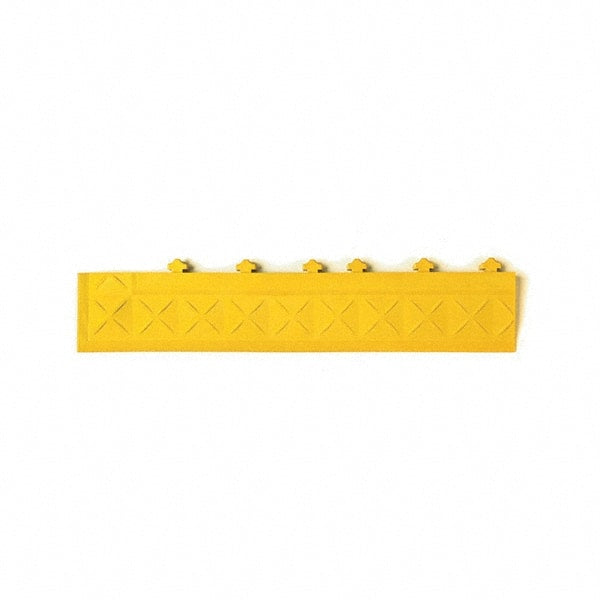 Ergo Advantage - 22" Long x 4" Wide x 1" Thick, Anti-Fatigue Modular Matting Anti-Fatigue Flooring - Male, 1 Interlocking Side, Yellow, For Dry Areas - Exact Tooling